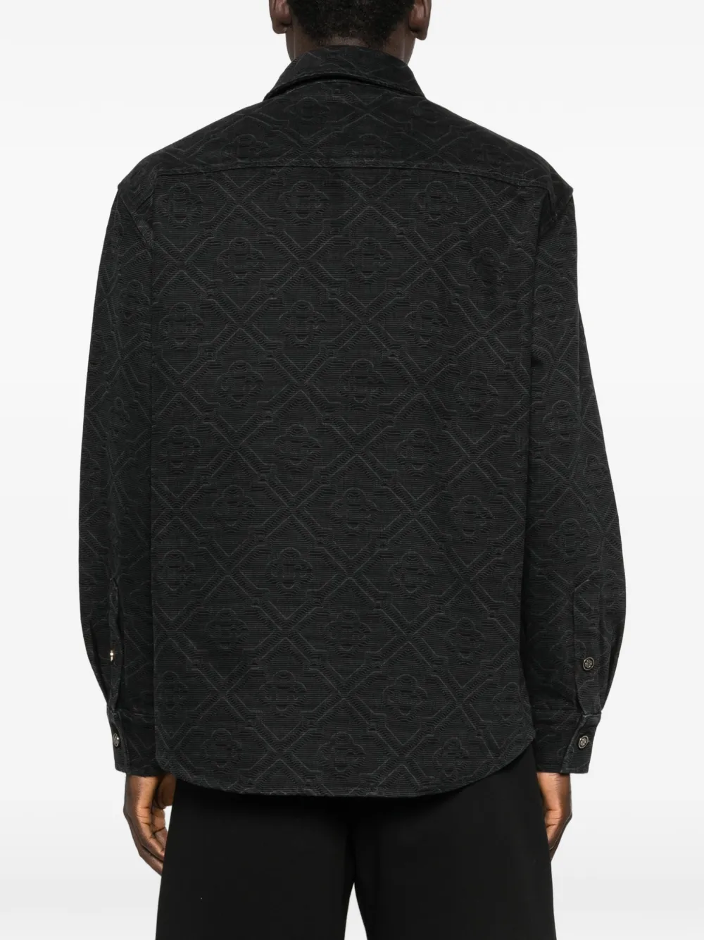 Casablanca Denim overhemd met monogram Zwart