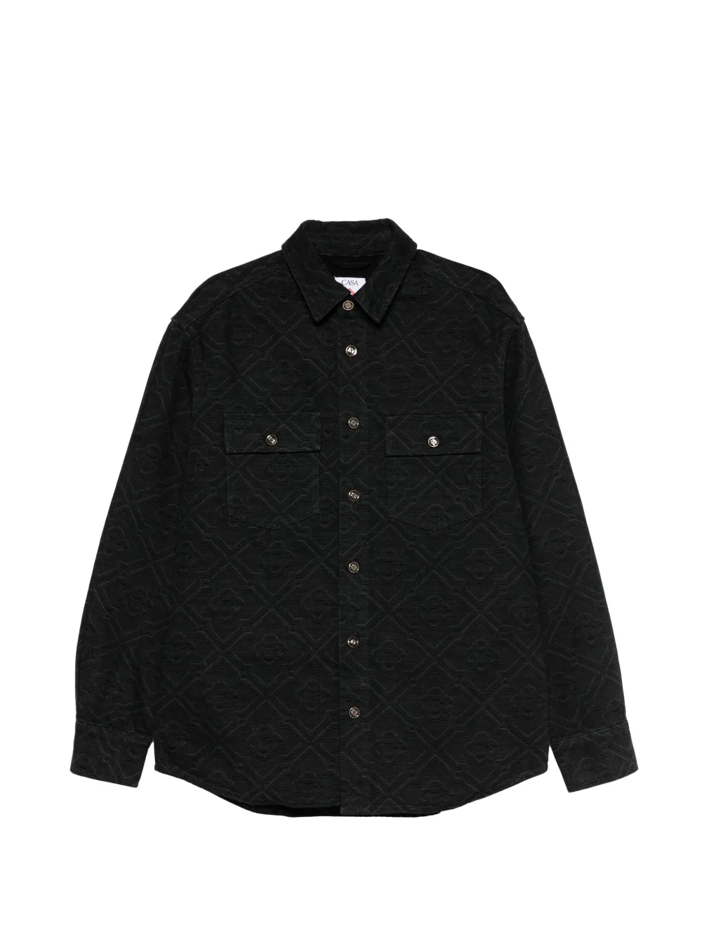 Casablanca monogram denim shirt - Schwarz