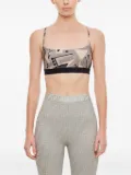 FENDI abstract-print sports bra - Grey