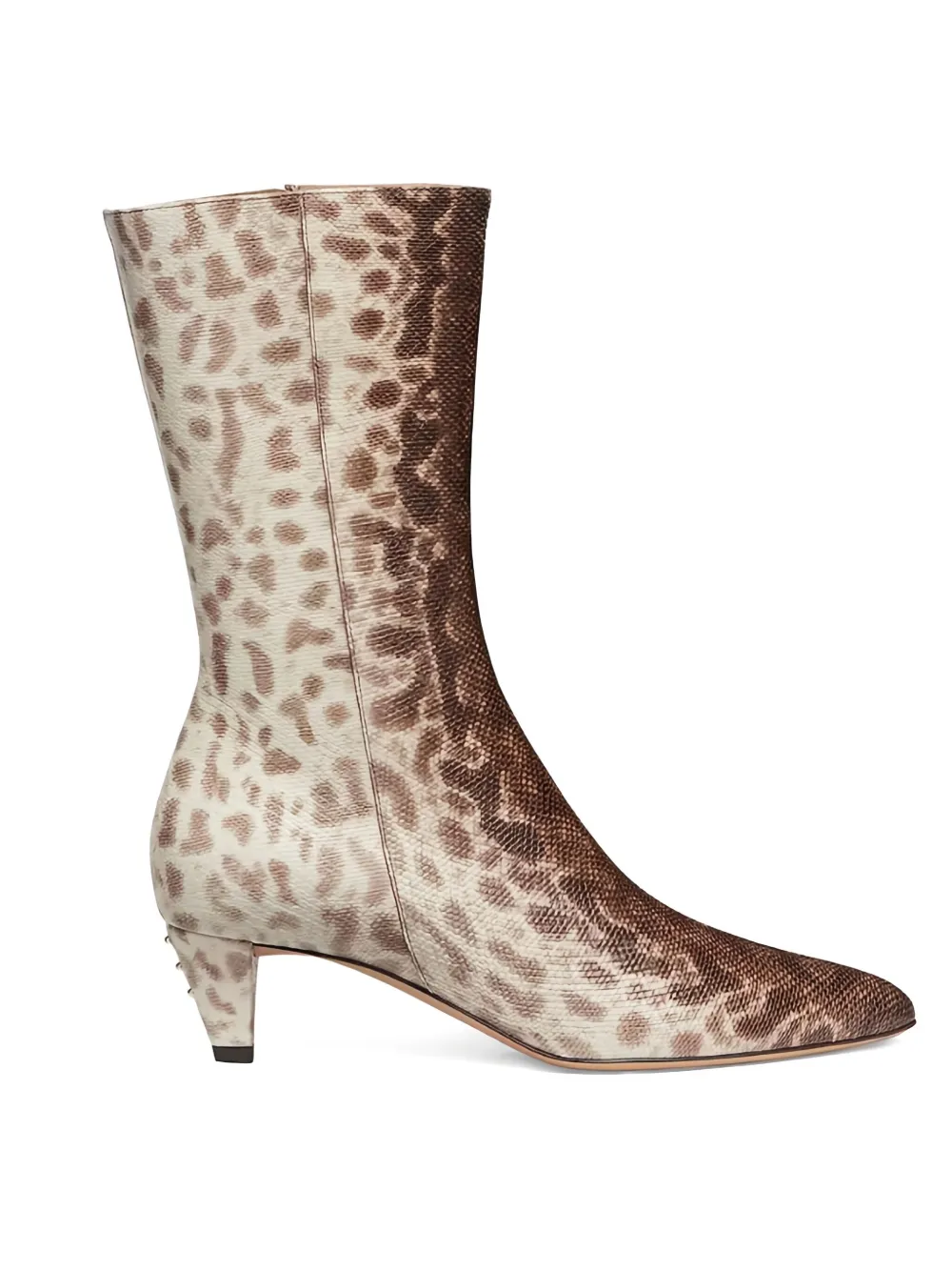 FENDI 50mm snakeskin-print boots Brown