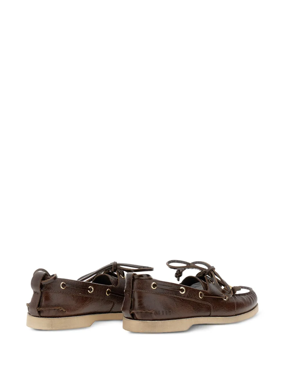 Golden Goose leather lace-up loafers DARK