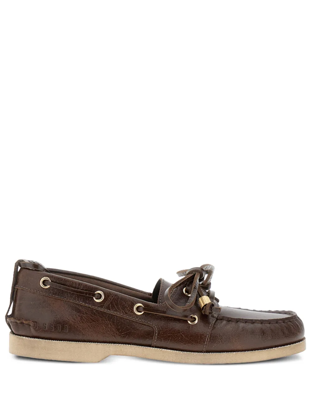 Golden Goose leather lace-up loafers DARK