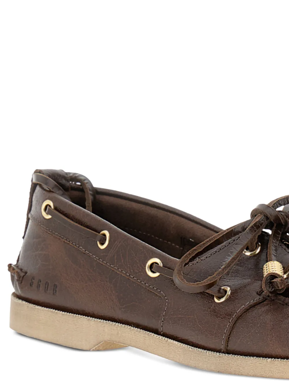 Golden Goose leather lace-up loafers DARK