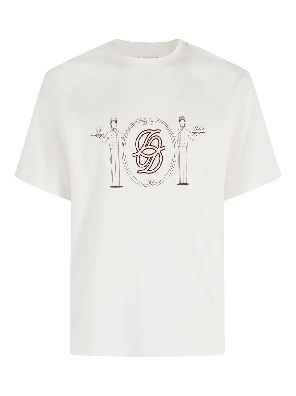 Drôle De Monsieur Room Service T-shirt Wit