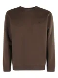 DONDUP embroidered-logo crew-neck sweatshirt - Brown