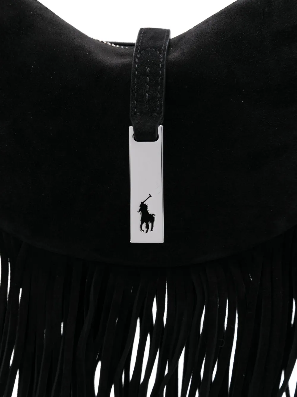 Polo Ralph Lauren Suède schoudertas Zwart