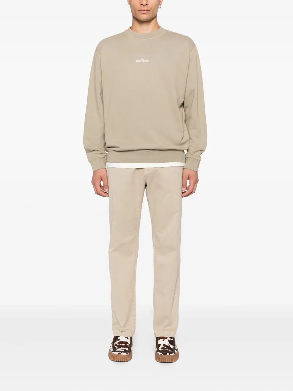 Stone Island Broek van biologisch katoen - Beige