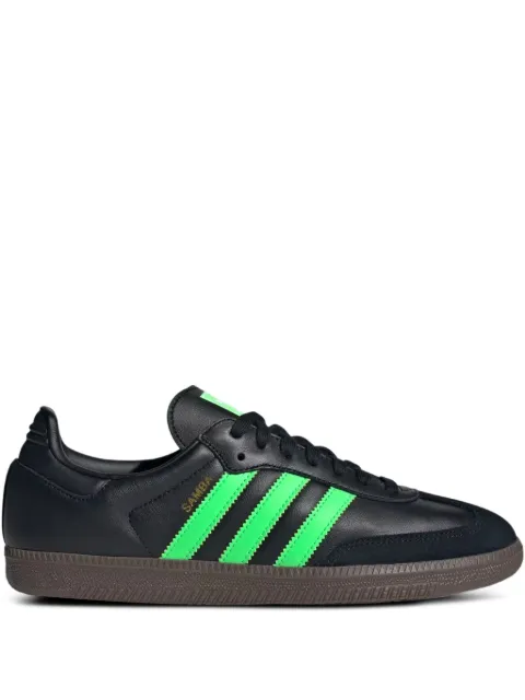 adidas Samba OG "Core Black/Screaming Green" sneakers