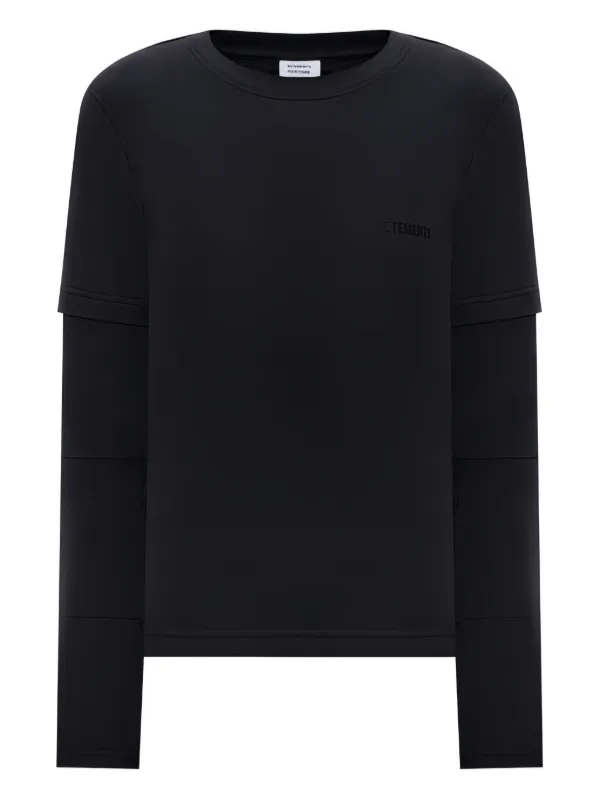 VETEMENTS レイヤード ロングTシャツ | ブラック | FARFETCH JP