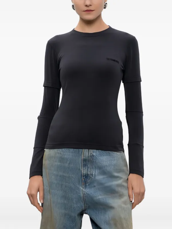 VETEMENTS レイヤード ロングTシャツ | ブラック | FARFETCH JP