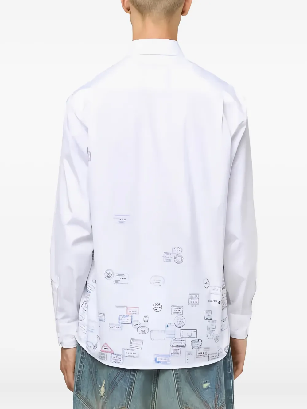 VETEMENTS Overhemd met grafische print Wit