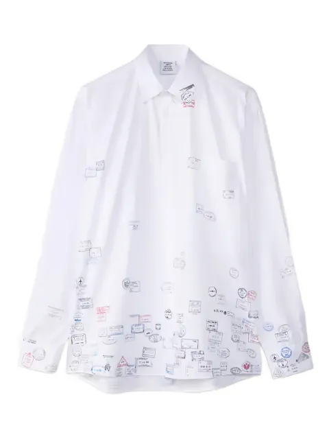 VETEMENTS camisa con estampado gráfico