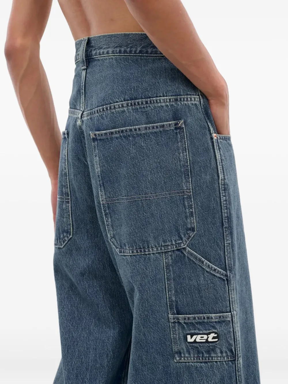 Vetements Hip Hop Jeans In Blue