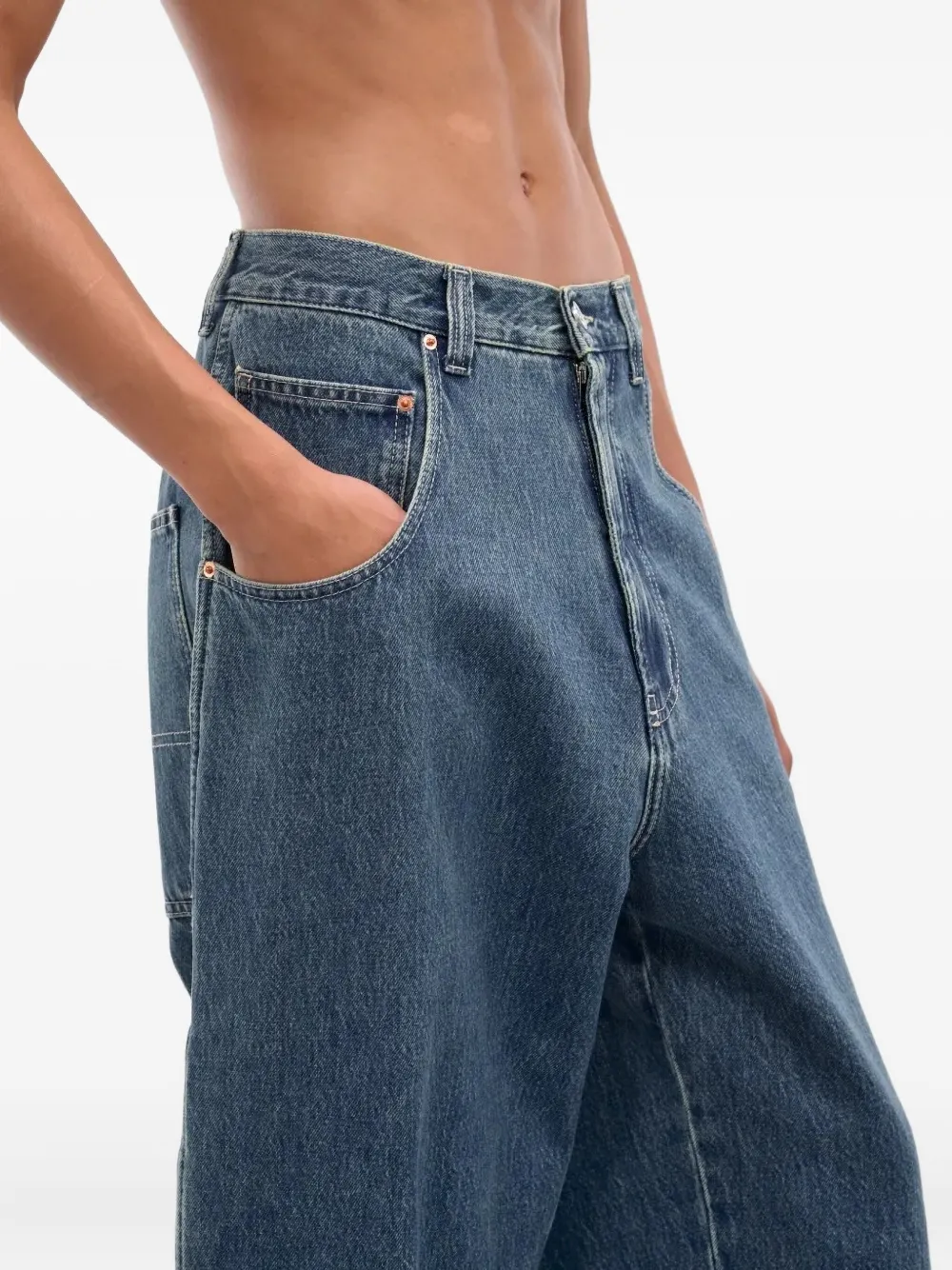 Vetements Hip Hop Jeans In Blue