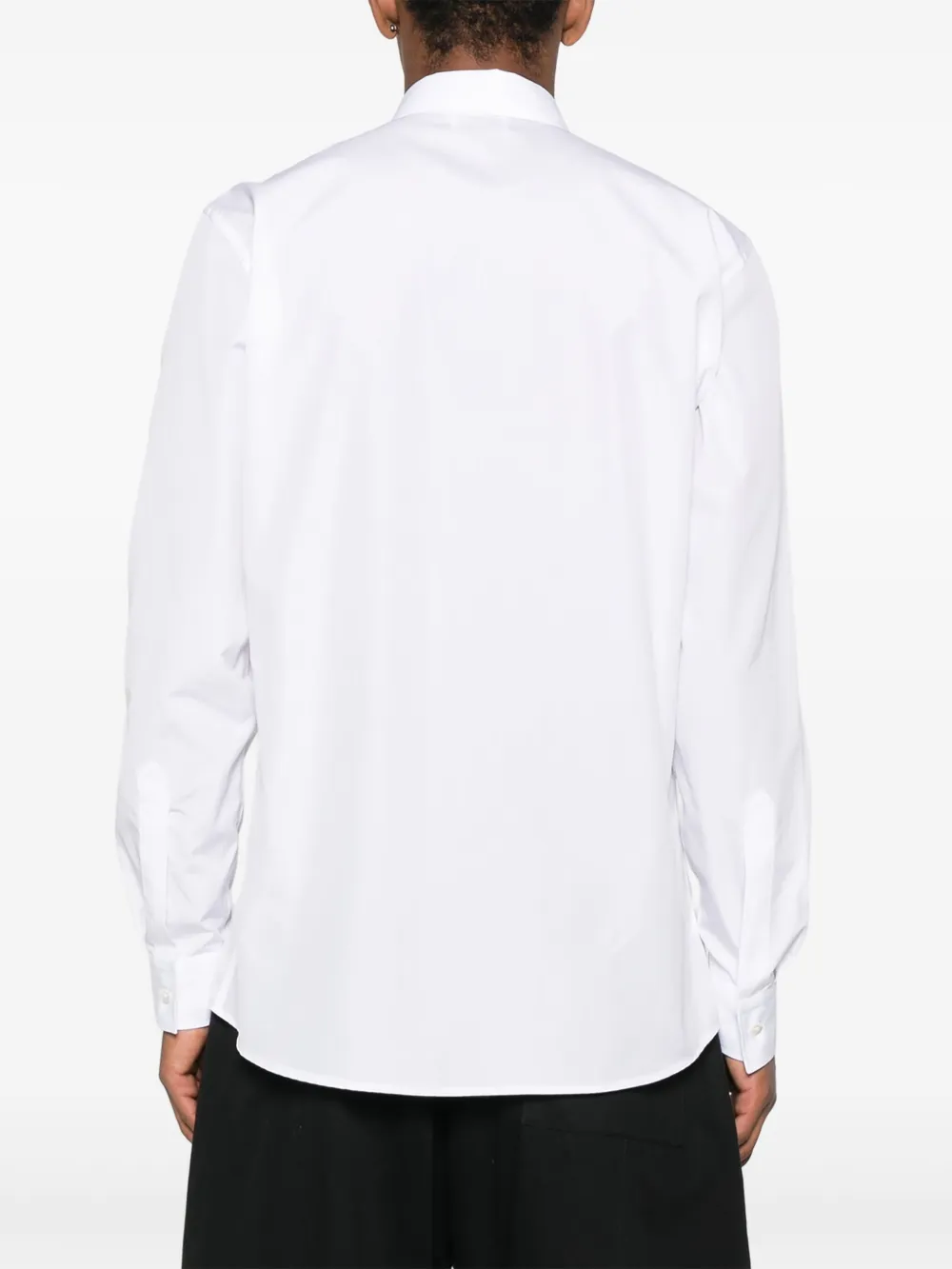 Moschino embroidered-logo shirt Wit