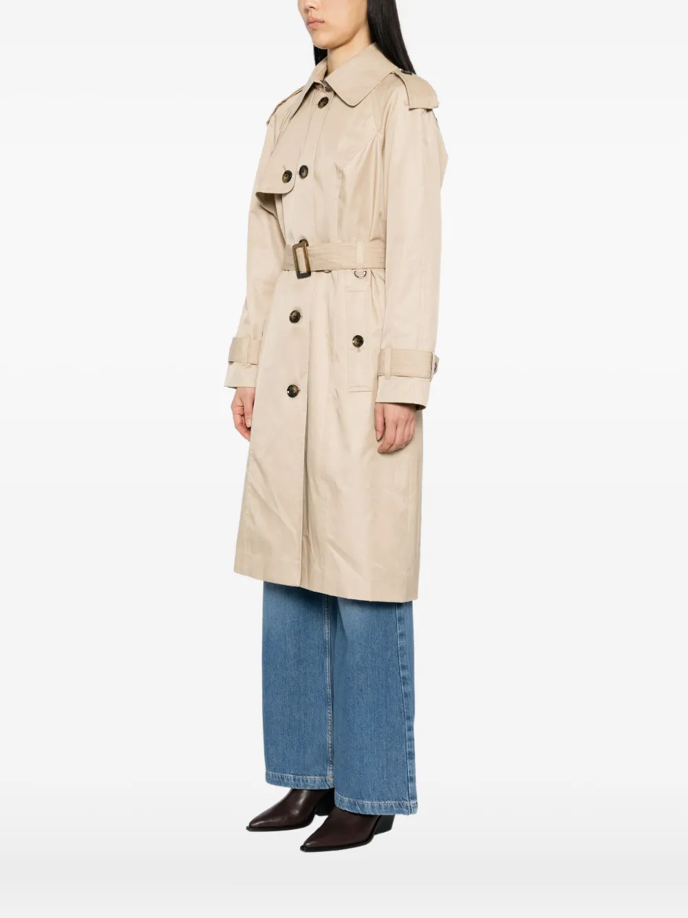 London Fog Trenchcoat met capuchon Beige