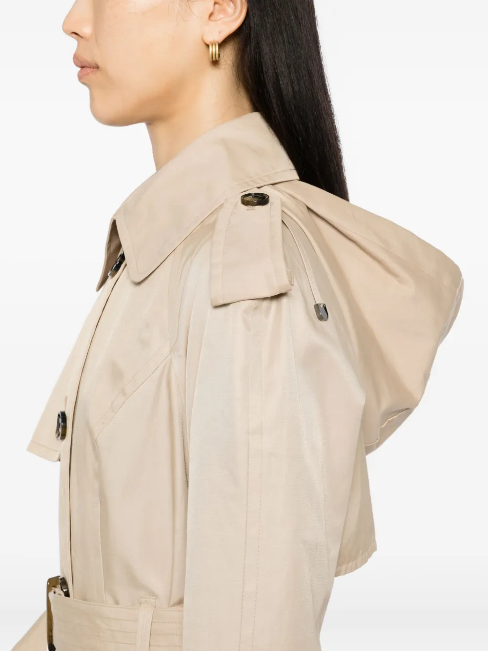 London Fog Trenchcoat met capuchon Beige