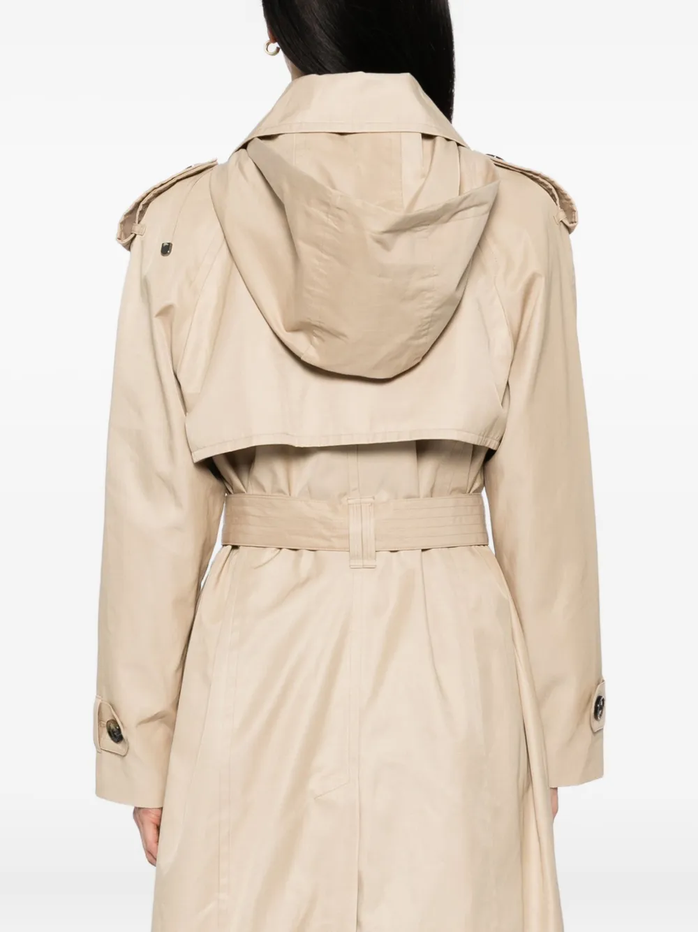 London Fog Trenchcoat met capuchon Beige