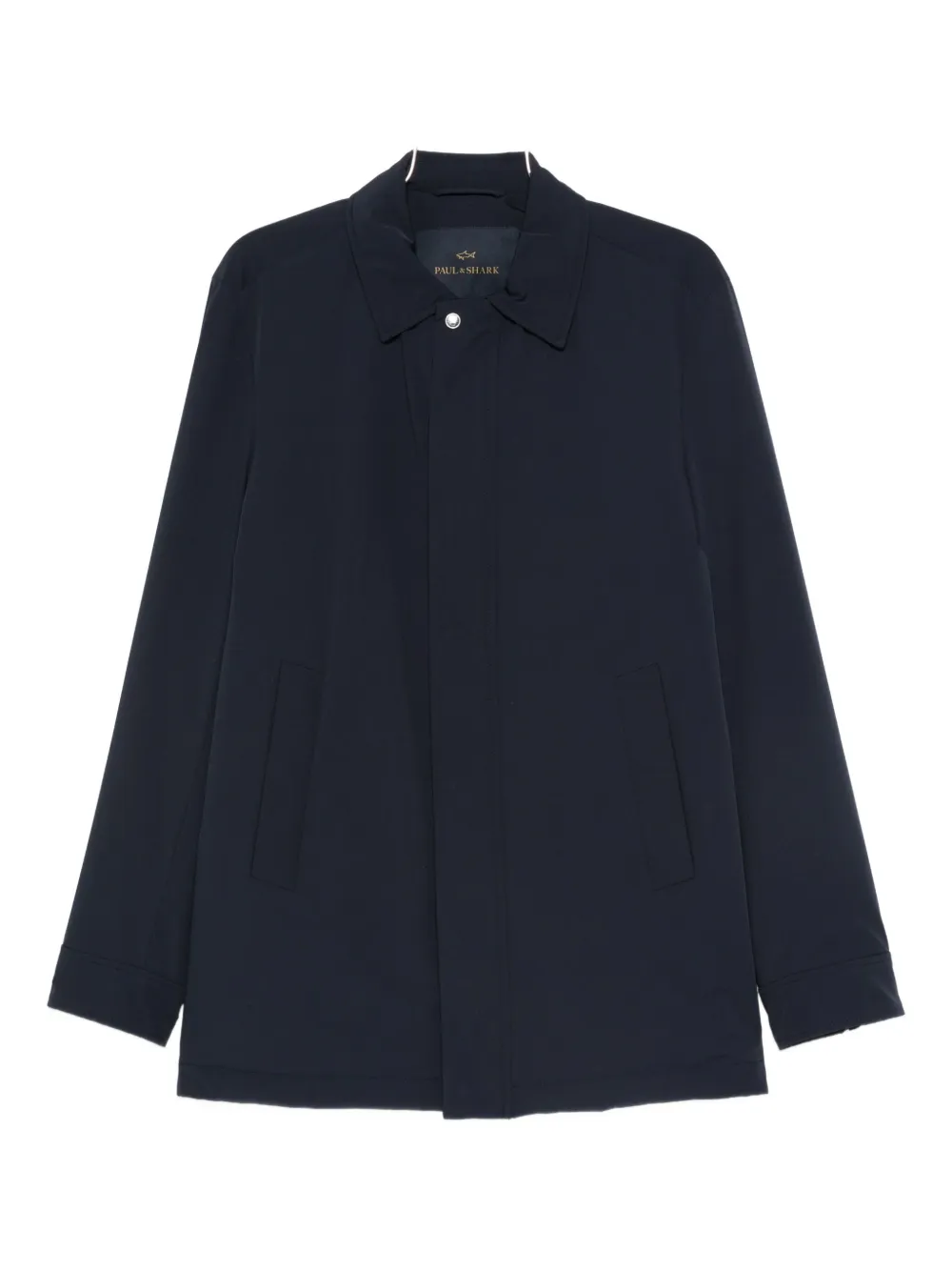 Paul & Shark x Loro Piana buttoned welt-pocket coat Blauw