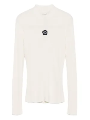 Kenzo Boke Flower 2.0 Ribbed Top | White | FARFETCH IN