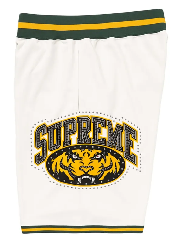 Supreme stud-embellished Basketball Shorts | White | FARFETCH