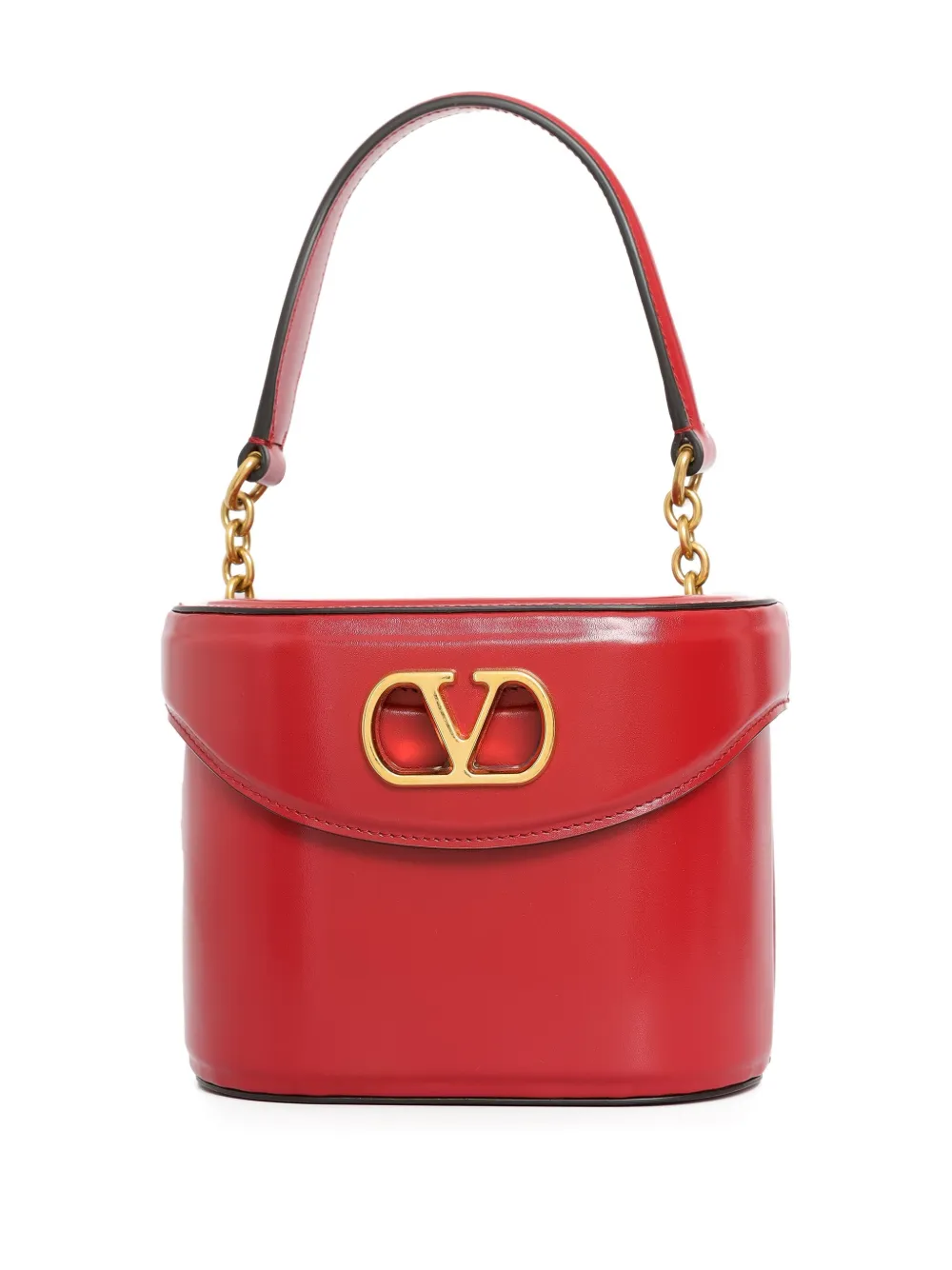 Valentino Garavani Kleine tas met ketting en V-logo Rood