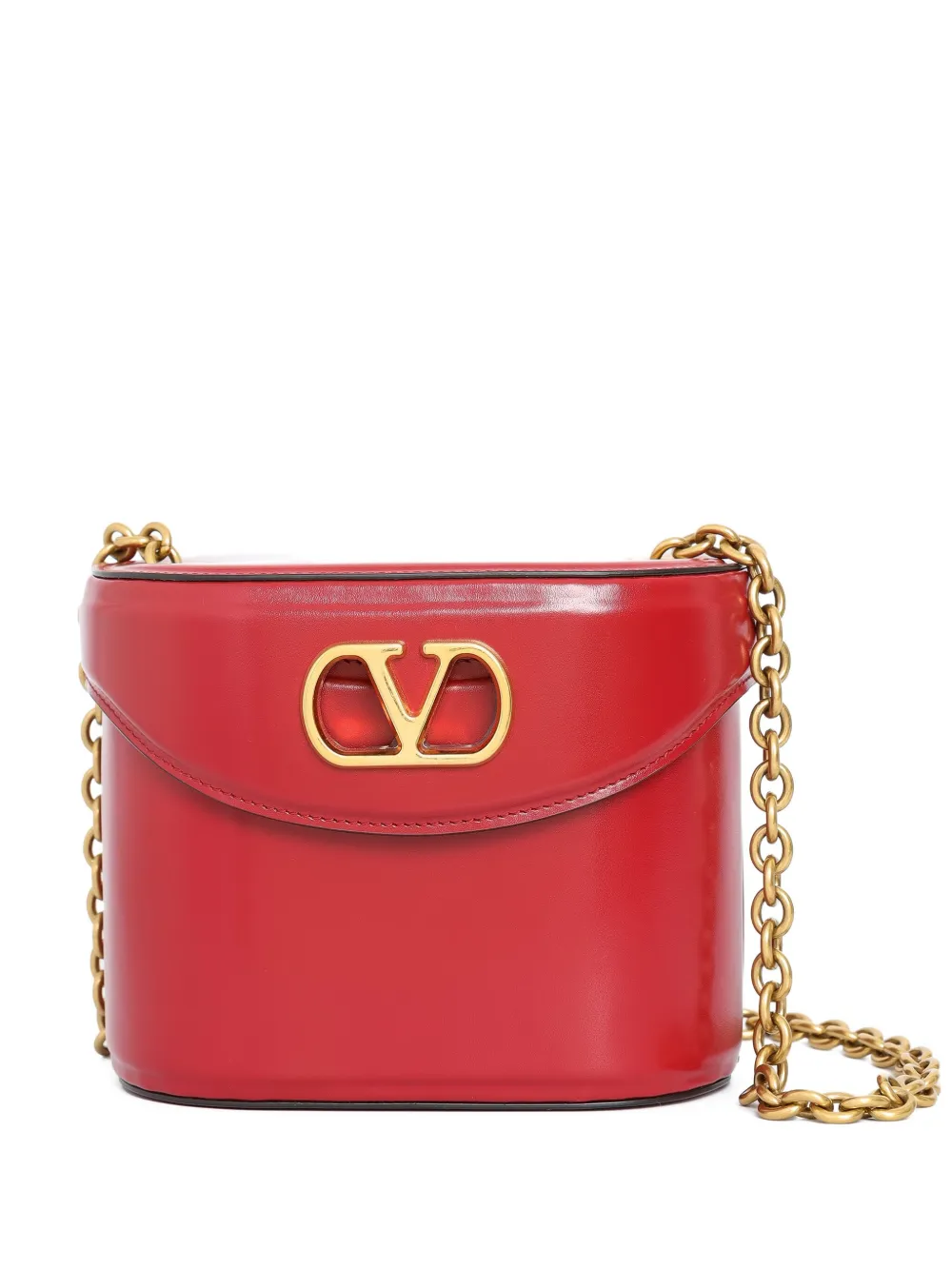 Valentino Garavani Kleine tas met ketting en V-logo Rood