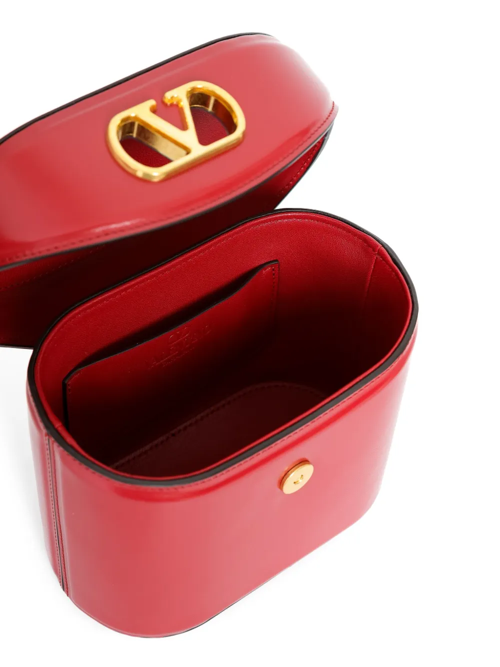 Valentino Garavani Kleine tas met ketting en V-logo Rood