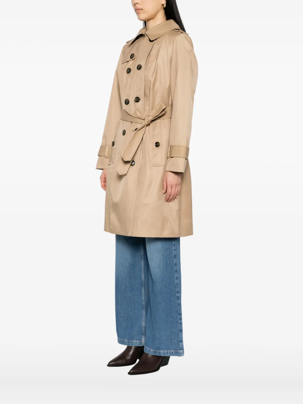 London Fog Trenchcoat met ceintuur Bruin