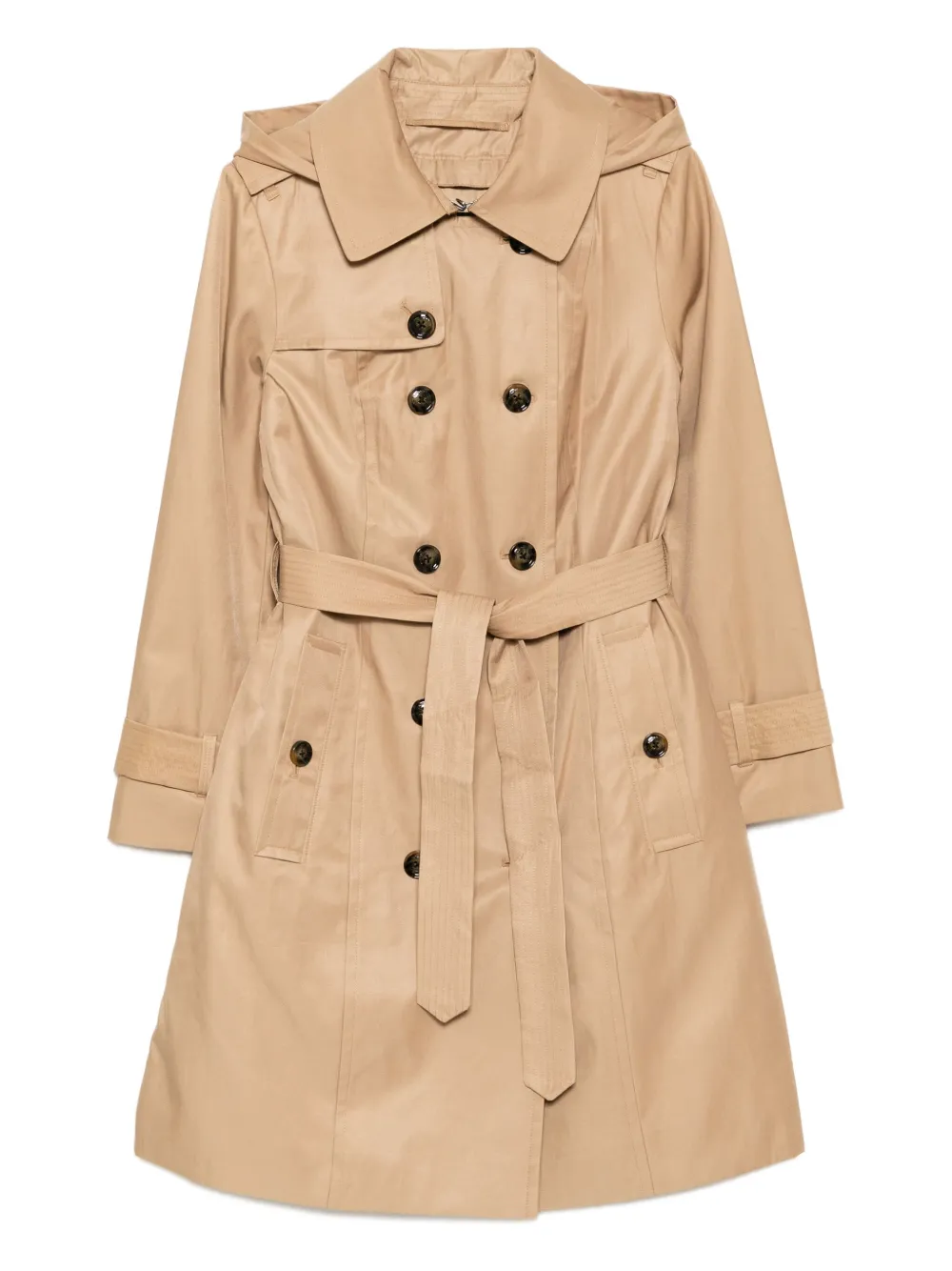 London Fog belted hooded trench coat | Brown | Image 1