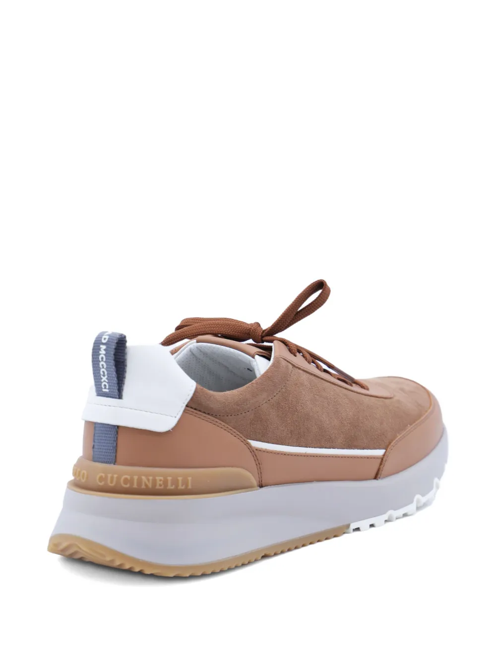 Brunello Cucinelli suede leather sneakers Neutrals