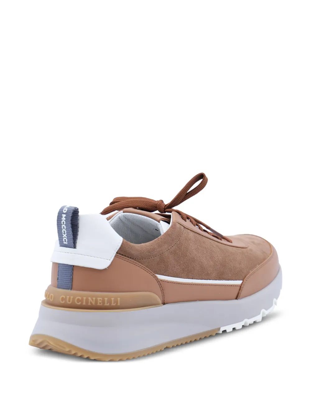 Brunello Cucinelli suede leather sneakers Neutrals