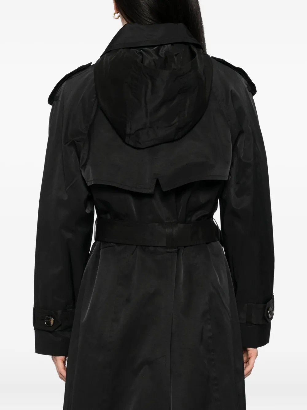 London Fog Trenchcoat met ceintuur Zwart