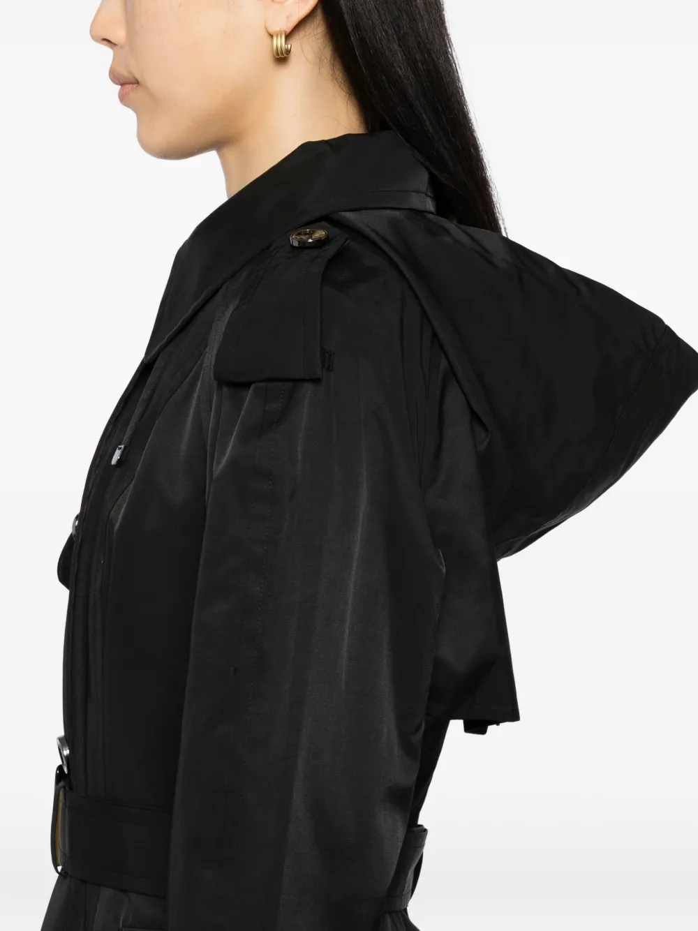 London Fog Trenchcoat met ceintuur Zwart