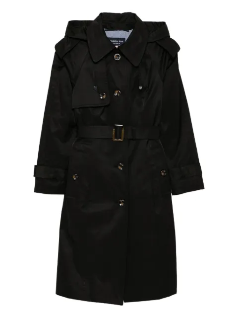 London Fog belted hooded trench coat