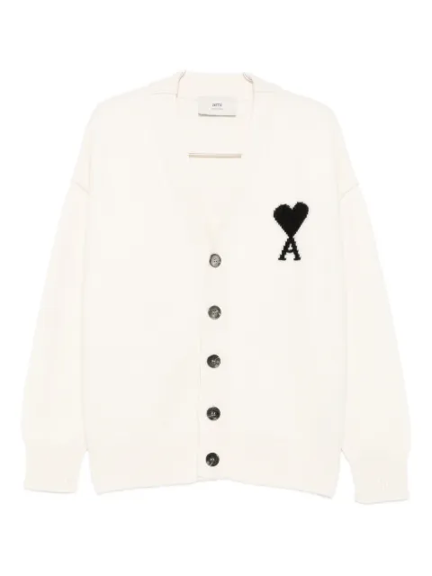 AMI Paris Ami de Coeur monogram wool cardigan