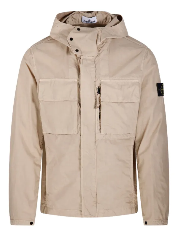 Stone Island Hooded Pocket Jacket Neutrals FARFETCH PH