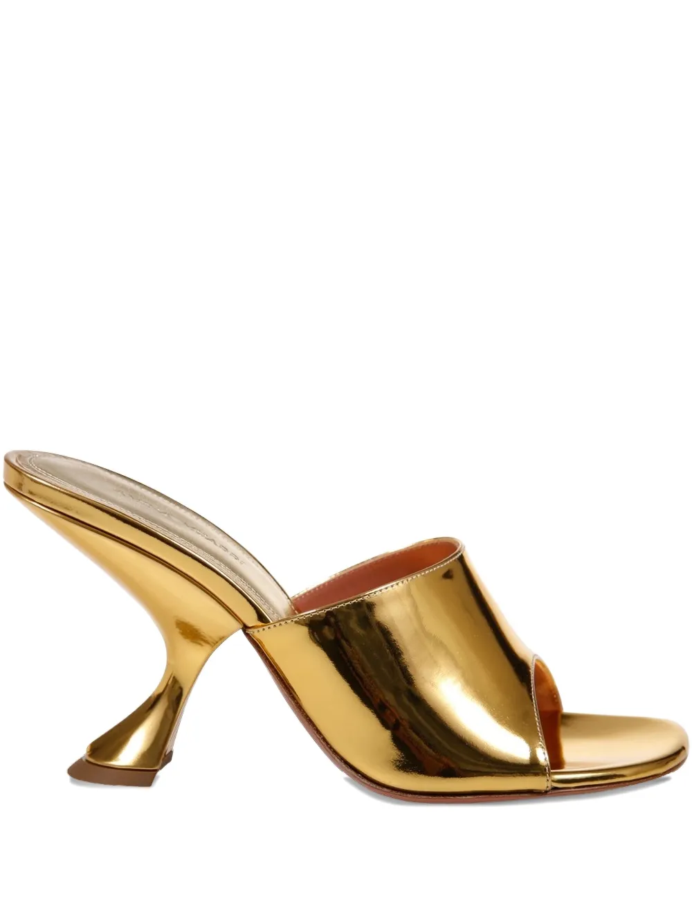 Amina Muaddi 90mm Taylor sculpted-heel sandals Gold