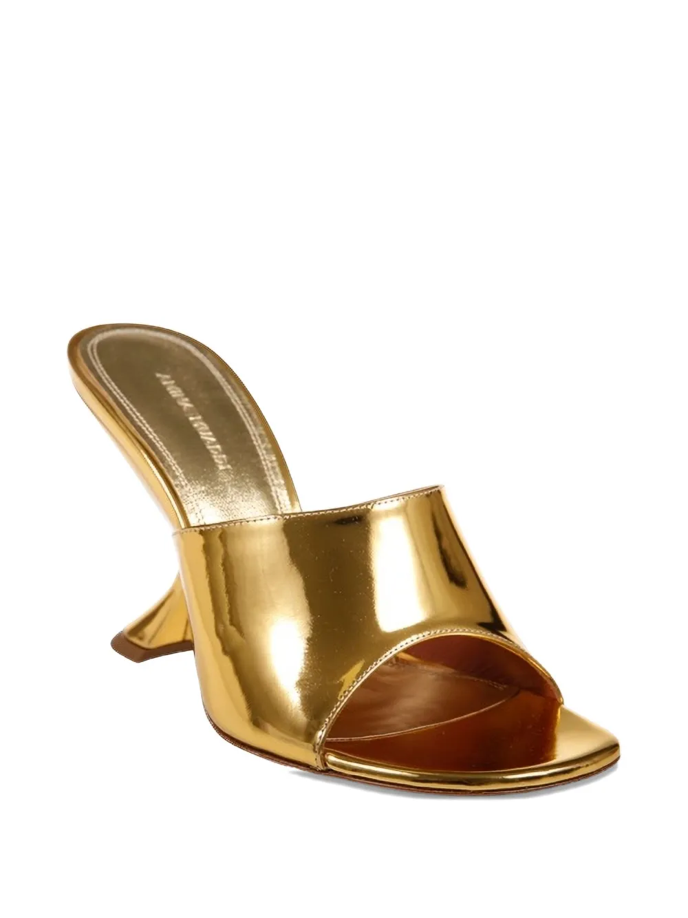 Amina Muaddi 90mm Taylor sculpted-heel sandals Gold