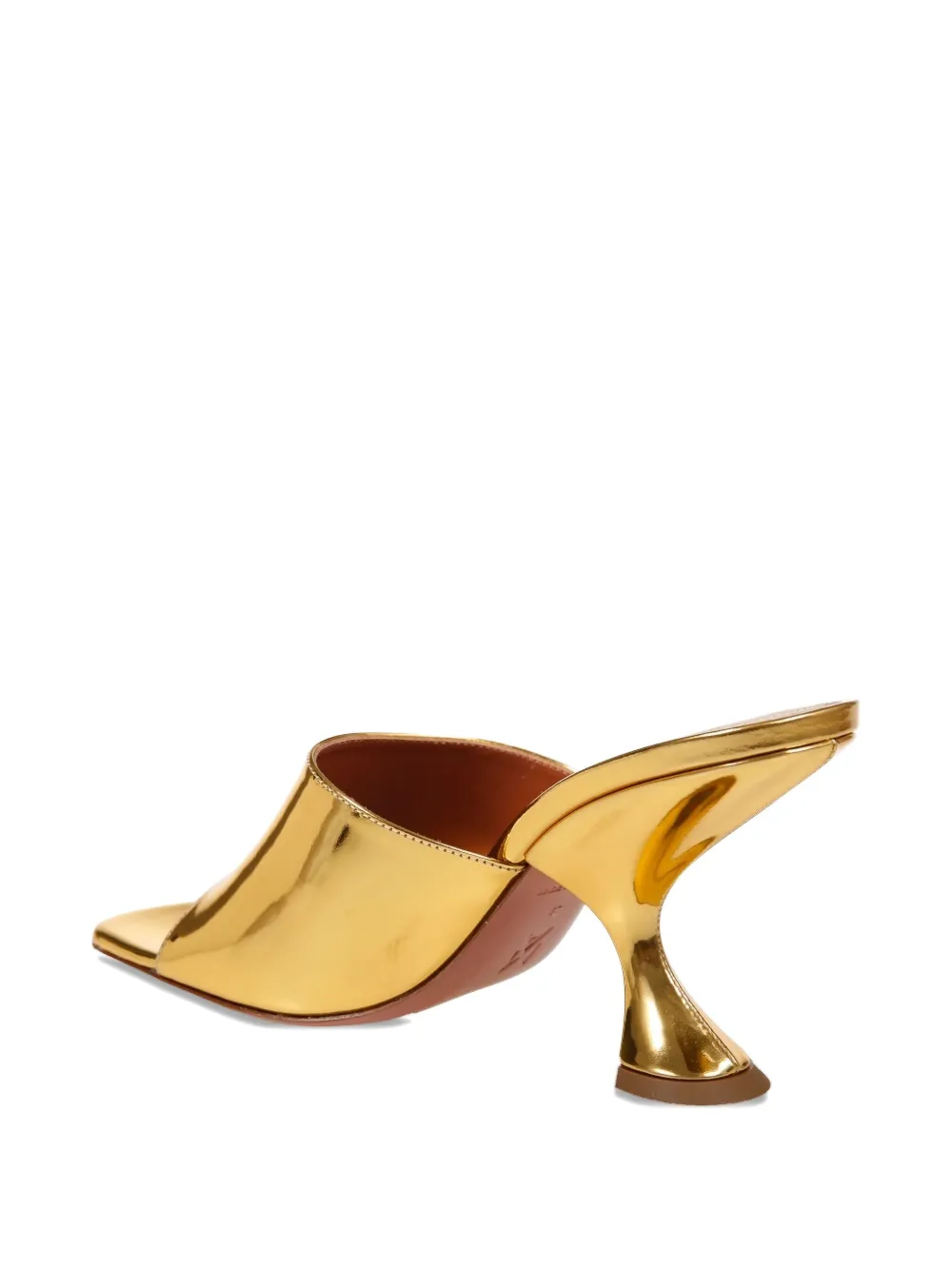 Amina Muaddi 90mm Taylor sculpted-heel sandals Gold