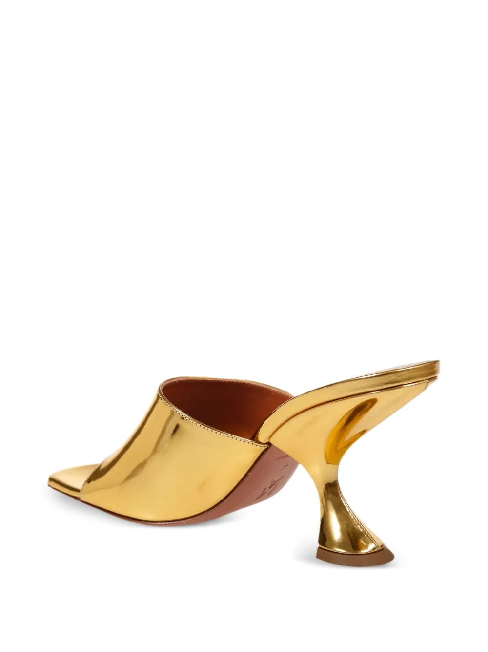 Amina Muaddi 90 mm Taylor sandalen met sculpturale hak Goud
