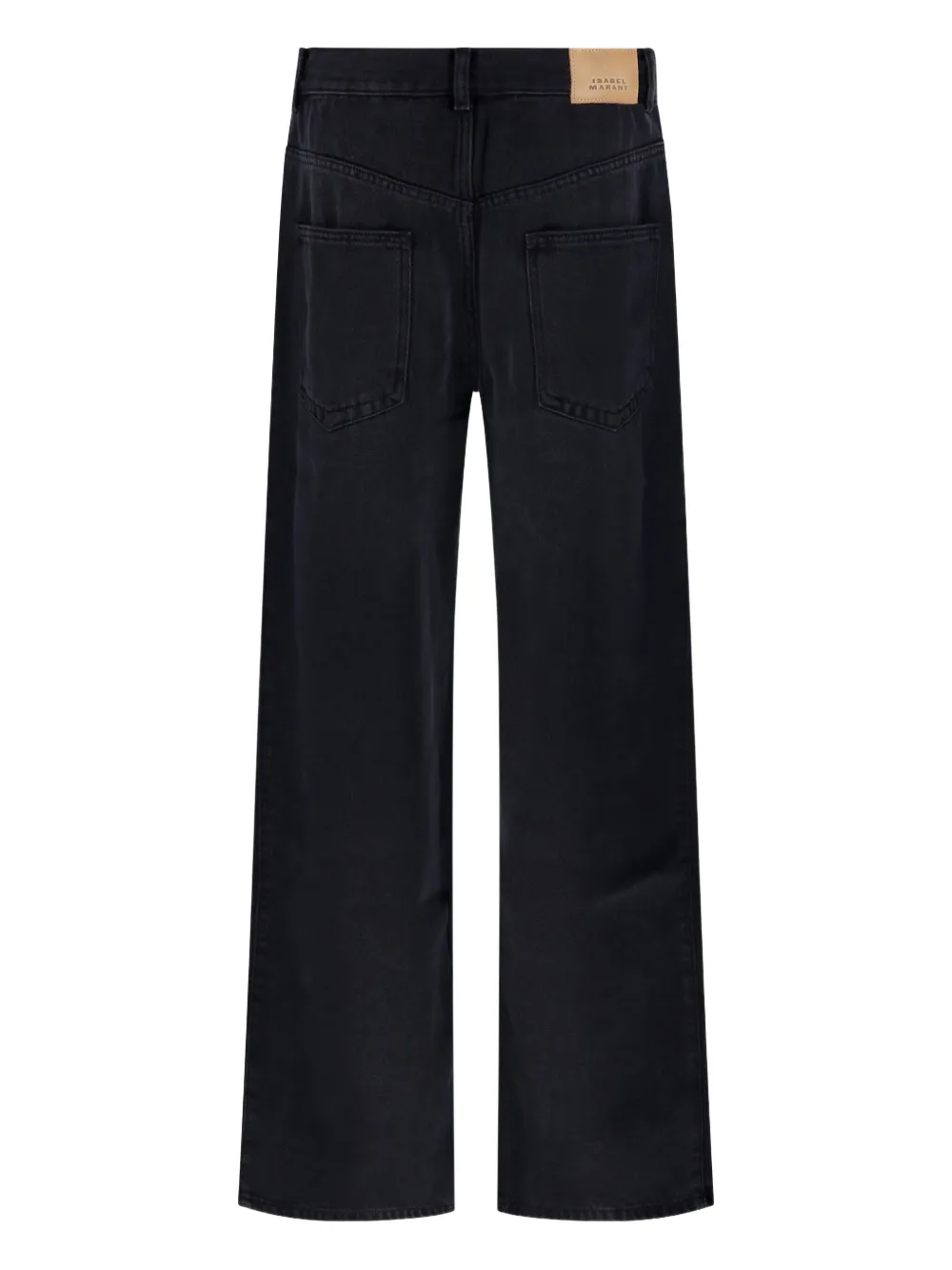 ISABEL MARANT Geplooide jeans met vervaagd effect Zwart