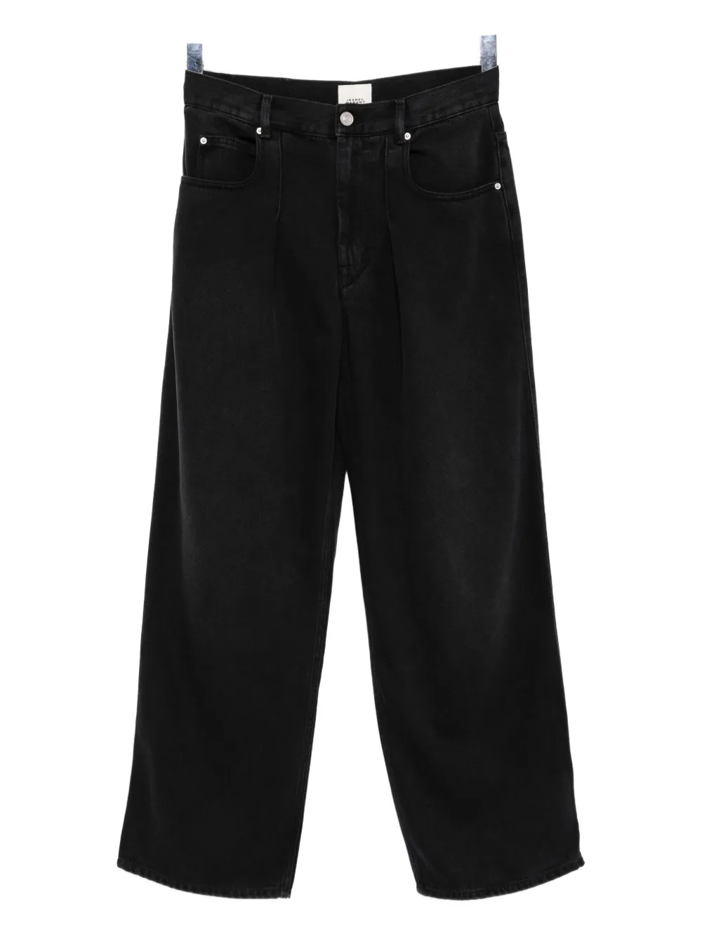 ISABEL MARANT pleated faded jeans | Black | Image 1