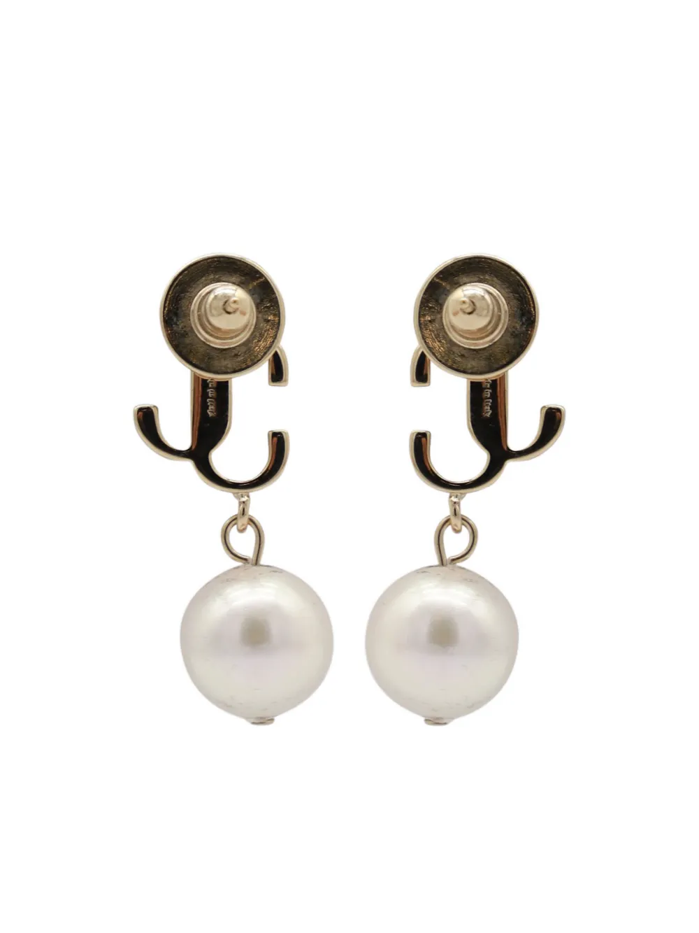 Jimmy Choo JC stud oorbellen met parel - Goud