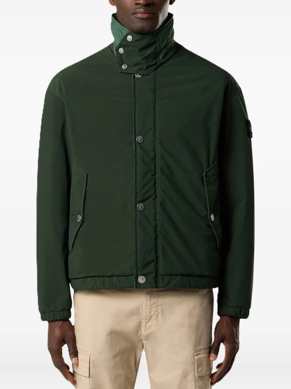 Stone Island Jas met knopen Groen