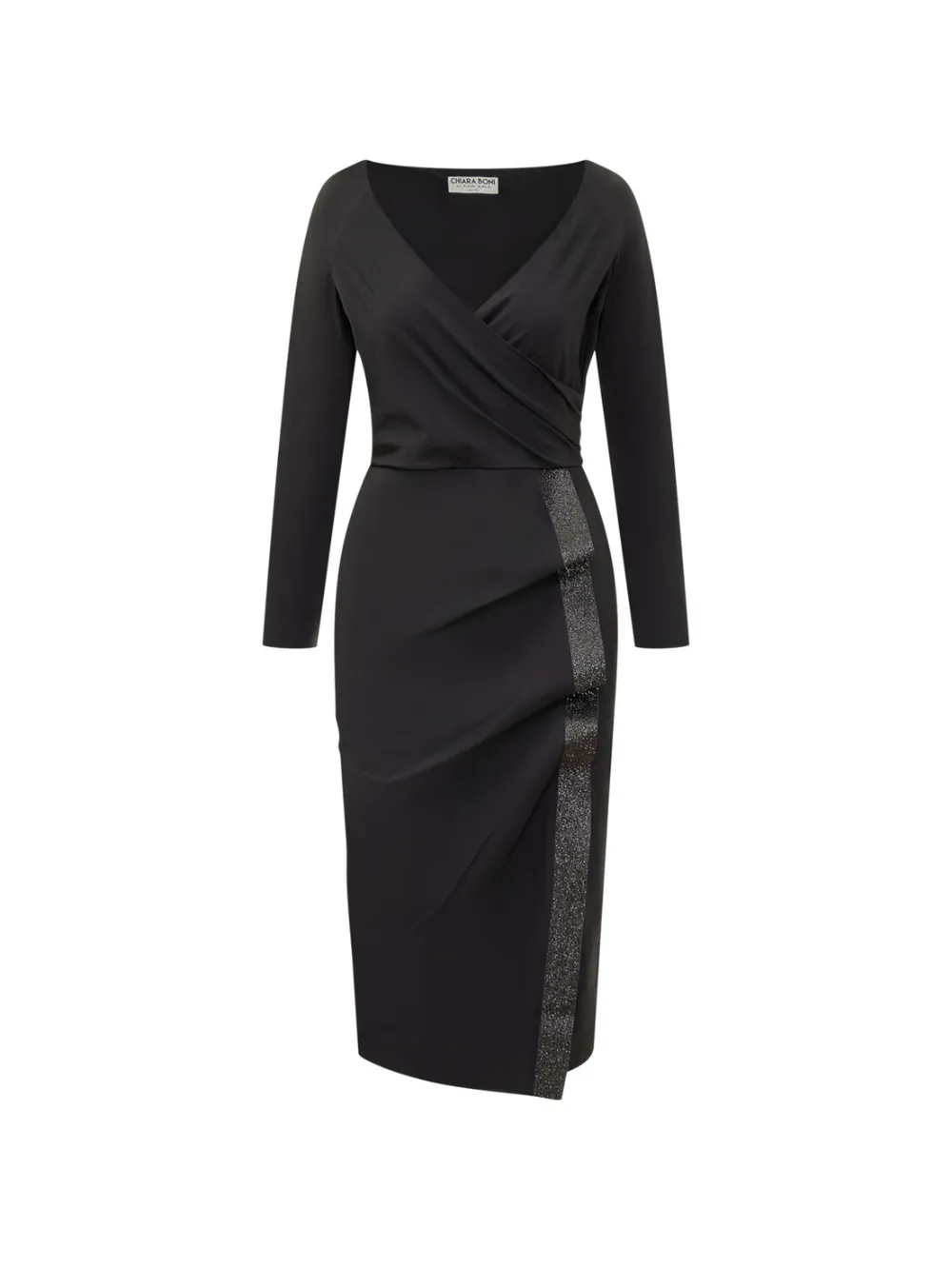 CHIARA BONI La Petite Robe Abito con scollo a V - Nero