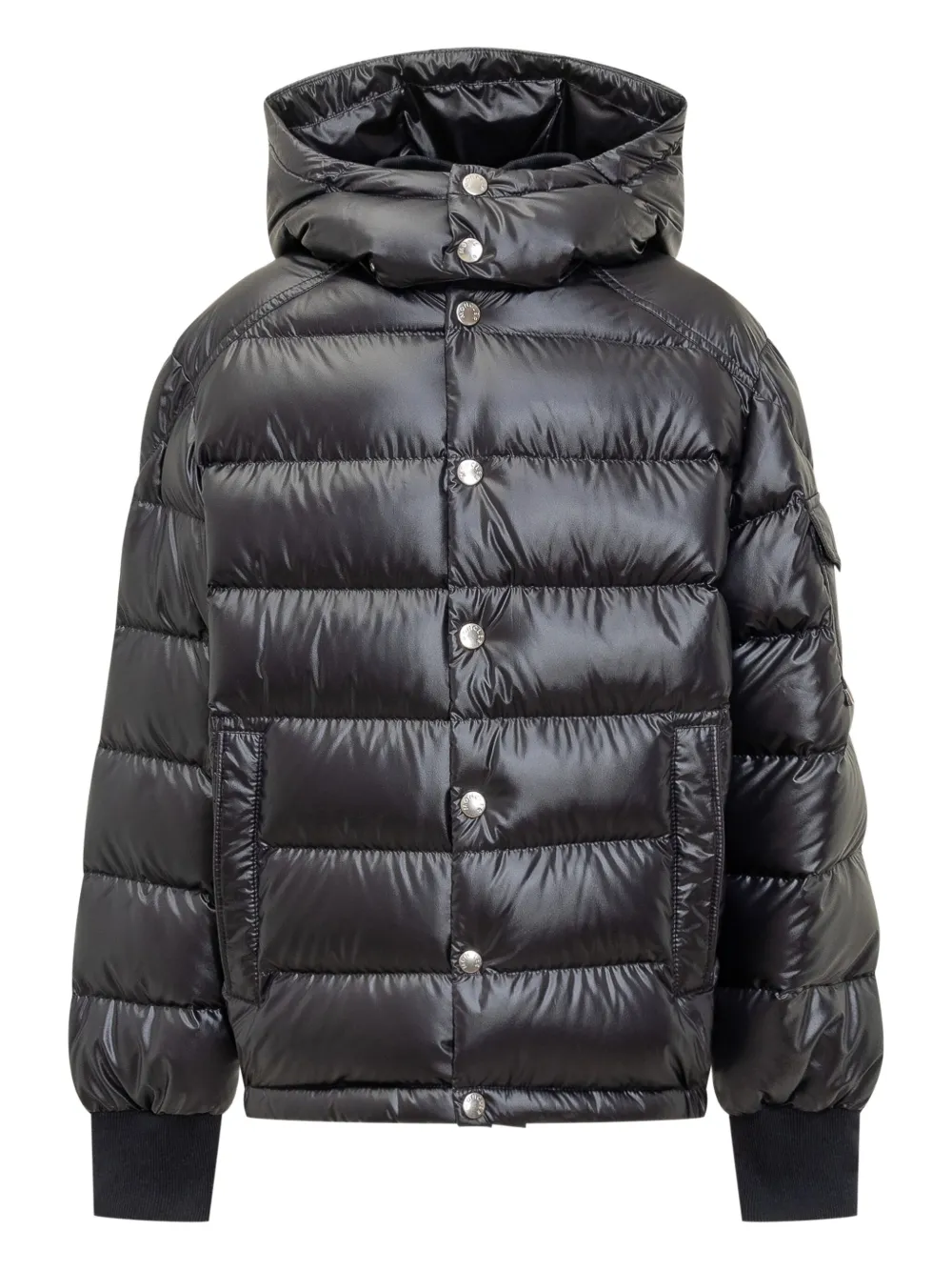 Moncler Enfant hooded puffer jacket Blauw