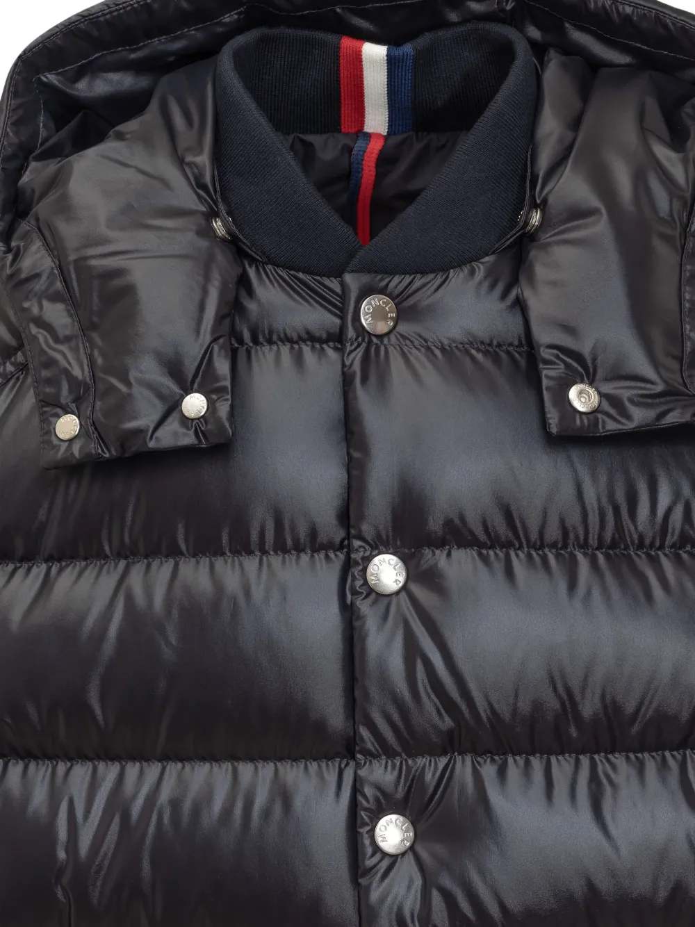 Moncler Enfant hooded puffer jacket Blauw