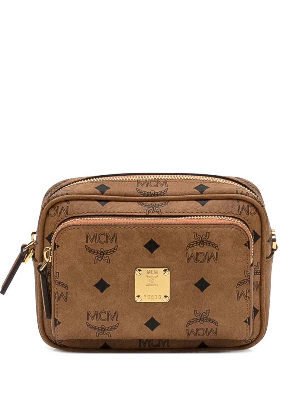 MCM Aren kleine crossbodytas Bruin