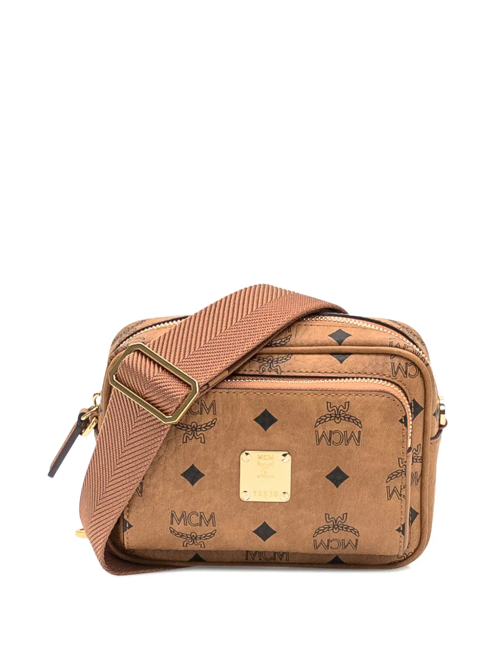 MCM Aren kleine crossbodytas Bruin